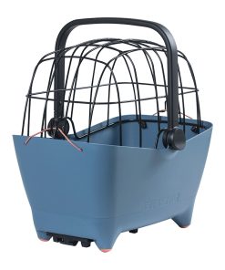 Panier Arriere Plastic Basil Buddy Bleu Pour Chien (45X32X22) (Livre Avec Fixation Etau Porte Bagage) Compatible Systeme Mik