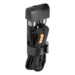 Antivol Velo Pliable-Pliant Axa Foldable A Cle Diam 6.5 mm L0.95M Noir (Avec Fixations Sur Cadre) - Securite Niveau 7-15 - Homologue Fub 1 Etoile