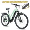 Velo Electrique-Vae VTC 28 Leader Fox Barnet 2025 Femme Vert D'Eau 9V Moteur Central Bafang M510 36V 95Nm Batterie 20Ah (18'' - H46Cm - Taille M - Pour Adulte de 168Cm À 178Cm)