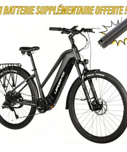 Velo Electrique-Vae VTC 28 Leader Fox Barnet 2025 Femme Gris 9V Moteur Central Bafang M510 36V 95Nm Batterie 20Ah (16,5'' - H42Cm - Taille S - Pour Adulte de 158Cm À 168Cm)