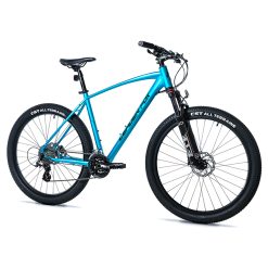 Velo Musculaire VTT 27,5 Leader Fox Evolution 2025 Mixte Bleu Brillant 8V Cadre 18 Pouces (Taille Adulte 170 À 178 Cm)
