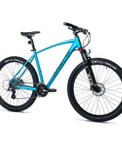 Velo Musculaire VTT 27,5 Leader Fox Evolution 2025 Mixte Bleu Brillant 8V Cadre 18 Pouces (Taille Adulte 170 À 178 Cm)