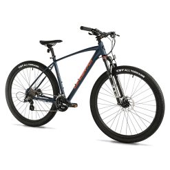 Velo Musculaire VTT 29 Leader Fox Evolution 2025 Mixte Bleu Ardoise Mat 8V Cadre 18 Pouces (Taille Adulte 170 À 178 Cm)