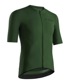 Maillot Gist Homme Supremo Manches Courtes Zip Total Vert Xl -5343