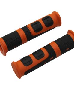 Poignee VTT Progrip 964 Evo Noir-Orange Ø22mm L120mm Predecoupe Pour 90mm (Paire)