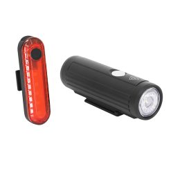 Eclairage Velo Usb Kit Newton 350-10 Lumens Noir (Avant+Arriere)