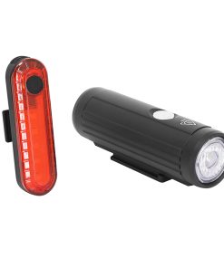 Eclairage Velo Usb Kit Newton 350-10 Lumens Noir (Avant+Arriere)