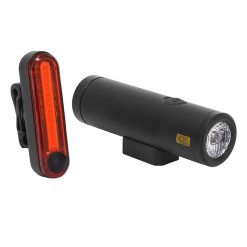 Eclairage Velo Usb Kit Newton 500-30 Lumens Noir (Avant 6 Modes+Arriere 4 Modes)