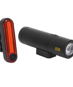 Eclairage Velo Usb Kit Newton 500-30 Lumens Noir (Avant 6 Modes+Arriere 4 Modes)