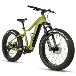 Velo Electrique-Vae VTT Fat Bike 26 Leader Fox Braga Mixte Vert Olive 9V Moteur Central Bafang M510 36V 95Nm Batterie 23,2Ah (20'' - H50,8Cm - Taille L - Pour Adulte de 178Cm À 185Cm)