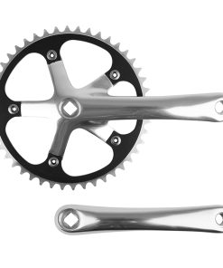 Pedalier Route Fixie 3.30 Alu Argent 170Mm Plateau 46D. (Fixie - Singlespeed) Diam. 130Mm