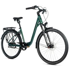 Velo Musculaire City Bike 28 Leader Fox Escalante 2025 Mixte Vert Brillant Nexus 8V Courroie (20'' - H50,8Cm - Taille L - Pour Adulte de 178Cm À 185Cm)