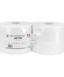 Papier Bobine Essuie-Main Blanc (2 Bobines - 1000 Feuilles Dim 20X25 Cm) -Selection Gravity-