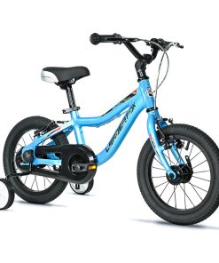Velo Musculaire Enfant 14 Pouces Leader Fox Bubu 2025 Bleu Clair Monovitesse Cadre Alu (Taille Enfant Jusqu'A 105Cm) -V Brake-