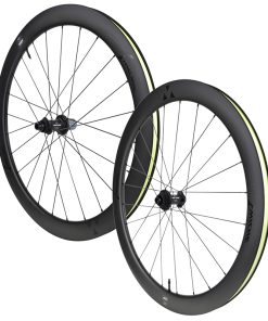 Roues Route Disque 700 Miche Swr Evo 50 Centerlock Carbone Noir Cassette Shimano Hg 12V Axe Traversant 12-100 et 12-142 (Paire) - Tubeless Ready
