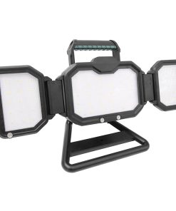 Lampe-Projecteur de Chantier A Leds 25W 2500 Lm Repliable Avec 3 Batterie (Rechargeable Usb + Alimentation)