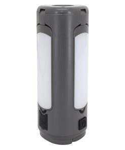 Lampe Solaire A Leds 300 Lm Repliable et Orientable Aimantee A La Base Crochet de Suspension Avec Batterie