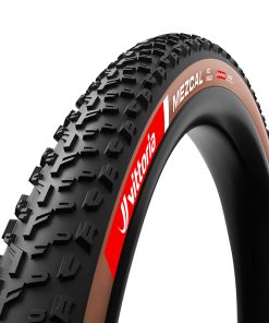 Pneu VTT 29 X 2.40 Vittoria Mezcal XC Race Noir-Marron Graphene 2.0 Tubeless Ready TS (57-622) -Terrain Mixte- Compatible VAE