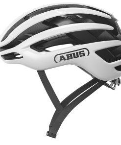 Casque Velo Adulte Abus Route Airbreaker Blanc Brillant Taille M (52-58Cm) Reglage Molette