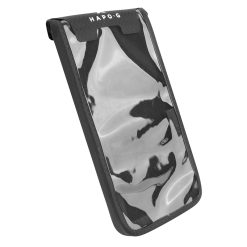 Support Smartphone-Telephone Hapo-G Etanche Tactile Noir Fixation Universelle Magnetique (De 5.4" À 6.7")