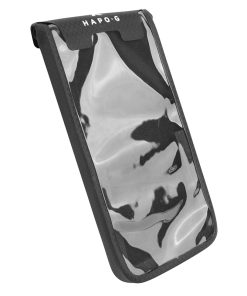 Support Smartphone-Telephone Hapo-G Etanche Tactile Noir Fixation Universelle Magnetique (De 5.4" À 6.7")