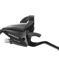 Levier-Manette VTT Patin Shimano Stef500 Droit 7V. Noir V-Brake 2 Doigts