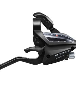 Levier-Manette VTT Patin Shimano Stef500 Gauche 3V. Noir V-Brake 2 Doigts