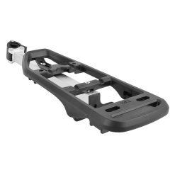 Porte Bagage Velo Arriere à Fixation Rapide Ibera Alu Noir (Sur Tige de Selle Diam 25.4 À 31.8Mm) - Poids Max 10Kgs- Compatible Systeme Mik