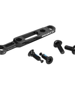 Adaptateur Frein à Disque Route Avant Disque 160-140Mm Etrier Flatmount Sur Fourche Flatmount Noir (Inclus 2 Vis M5X18Mm-M5X14,5Mm) - Poids Light 6.5 G