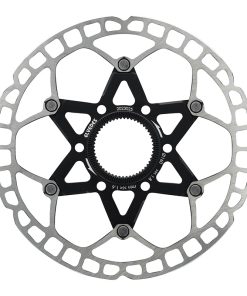 Disque de Frein Route - Vtt Centerlock Elvedes 160 Mm Acier Argent - Alu Noir (Ultra-Leger 117 G) -Epaisseur 1.8 Mm-