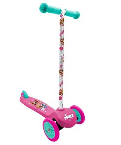Trottinette Enfant Disney 3 Roues Paw Patrol Rose Pliable et Reglable Avec Frein Roue Arriere (Pat Patrouille)