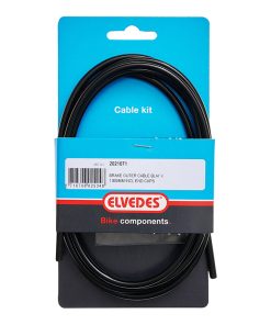 Gaine de Frein Elvedes Noir 4,9 Mm L1,80M (Vendu à L Unite Sur Carte) -Inclus 2 Ferrules-