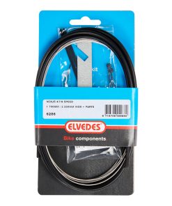 Transmission Pour Moyeu Nexus 4-7-8V. Elvedes Gaine 2,25M Noir et Cable 2,00M Inox (Kit Transmission 1Cable-1 Gaine)