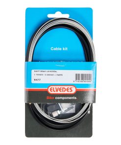 Transmission Derailleur Elvedes Universel Noir Pour Sram Gaine 2,25M Noir - Cable Galva 1,8M (Kit Transmission 1Cable-1 Gaine)