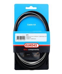 Transmission Pour Moyeu Nexus 3V. Elvedes Gaine 2,25M Noir - Cable 2,00M Inox Avec Embouts de Gaine (Vendu à L Unite)