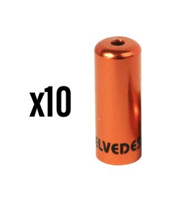 Embout de Gaine Derailleur 4,3 Mm Alu Orange Etanche (Vendu Par 10) -Elvedes-