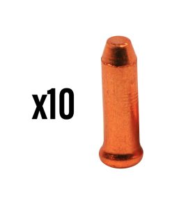 Embout de Cable Derailleur-Frein Elvedes 2,3Mm Alu Orange (Vendu Par 10)