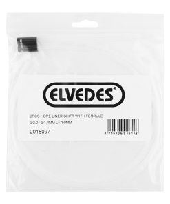 Liner Elvedes Transparent Pour Passage Integre Des Cables Derailleur Diam 1,4 - 2 Mm L 750 Mm (Vendu Par 2) -Inclus Embout de Gaine-