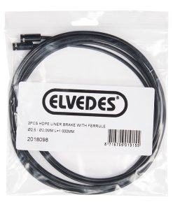 Liner Elvedes Noir Pour Passage Integre Des Cables de Frein Diam 2 - 2,5 Mm L 750 Mm (Vendu Par 2) -Inclus Embout de Gaine-