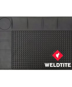 Tapis de Travail - Atelier Antiderapant Weldtite Zone Aimantee Noir Pour Etabli (33,5 x 23,5 x 0,5 Cm) (Vendu à L'Unite)