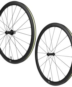 Roues Route Patin Blocage 700 Miche Swr38 Carbone Noir Cassette Shimano Sh 12-11-10V Hauteur-Profil 38 Mm (Paire) - Tubeless Ready
