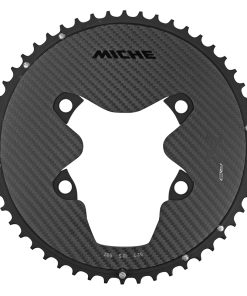Plateau Route 4Bra D.110 Pour Shimano Dura Ace R9200 Miche 50Dts Exterieur Noir 12V. Alu, Carbone 3K (Poids 127 G) -X2 Rd R92-