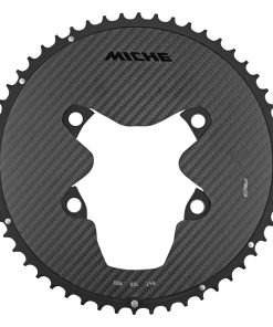 Plateau Route 4Bra D.110 Pour Shimano Dura Ace R9200 Miche 54Dts Exterieur Noir 12V. Alu, Carbone 3K (Poids 127 G) -X2 Rd R92-