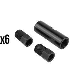 Kit Rallonge Durite Elvedes Pour Frein Hydraulique Noir (6 Douilles + 12 Vis Compression Raccord Durite 5 Mm)