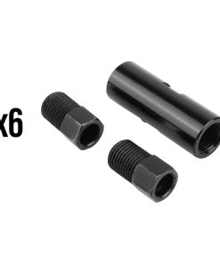 Kit Rallonge Durite Elvedes Pour Frein Hydraulique Noir (6 Douilles + 12 Vis Compression Raccord Durite 5,5 Mm)