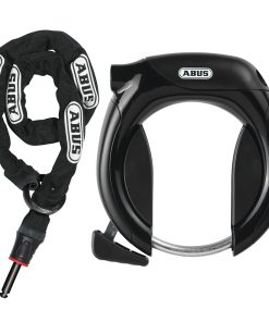 Antivol Velo Fer à Cheval Abus Pro Tectic 4960 Nr Noir + Chaine Antivol de Cadre Ach 2.0 + Sac Avec Serrure Integree - Securite Niveau 7-15 -