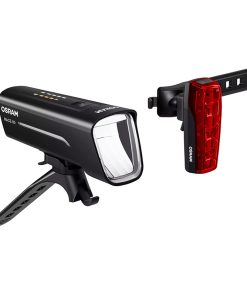 Eclairage Velo Usb Kit Osram Race 80 Lux Noir Fonction Eclairage Automatique- Feu Stop (Autonomie Mode 100% 4H) (Avant+Arriere) -Homologation Stvzo