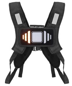 Veste-Gilet Clic-Light V2 Avec Signalisation Integree Leds Adaptatives Avec Indicateur Direction-Indicateur de Freinage et Telecommande Cintre Guidon Sans Fil (Dispositif D'Eclairage de Securite)