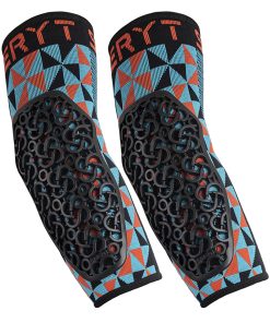 Protection Coudieres Vtt Seryt Flow Arlecchino Antibacterien, Antiderapante, Sans Couture Bleu Clair-Rouge M (Vendu à La Paire) 250 G -Ce En 1621.1 Niveau 2-