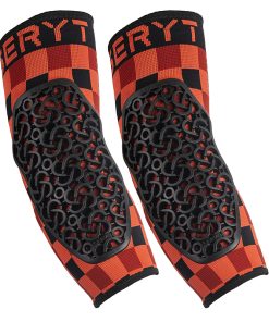 Protection Coudieres Vtt Seryt Flow Checker Antibacterien, Antiderapante, Sans Couture Damier Rouge-Noir M (Vendu à La Paire) 250 G -Ce En 1621.1 Niveau 2-